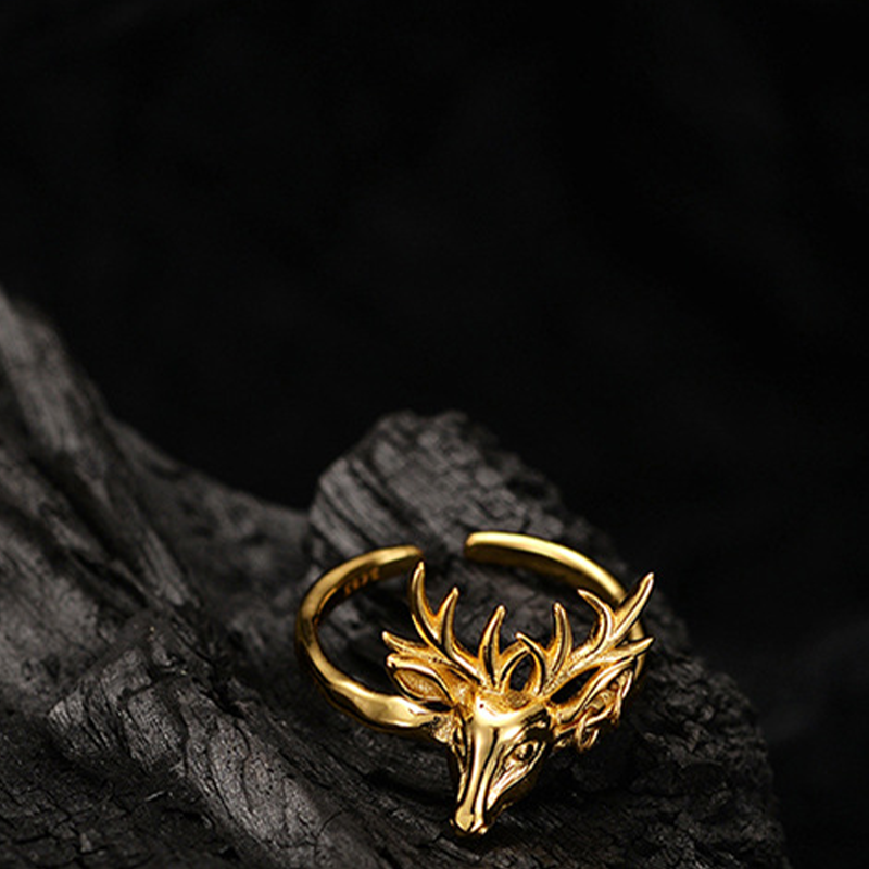 Sterling Silver Original Design Deer Open Ring