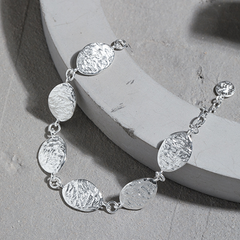 Chic Leaf Texture S925 Sterling Silver Bracelet