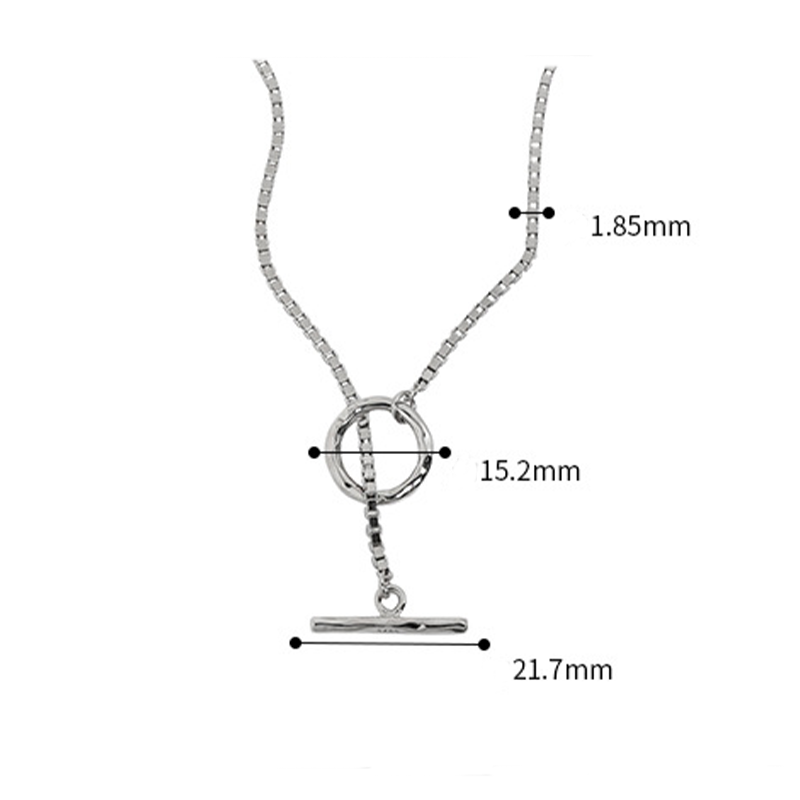 Versatile OT Clasp Chain Texture Sterling Silver Necklace